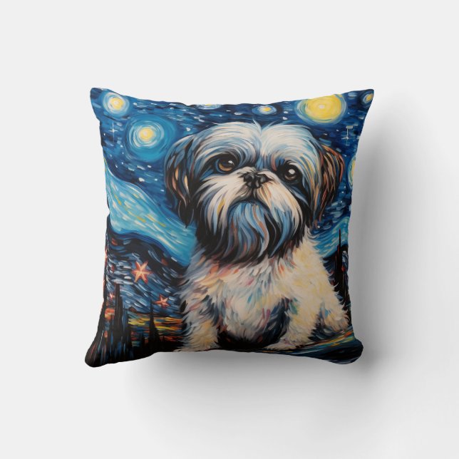 Almofada Shih Tzu Starry Night (Verso)