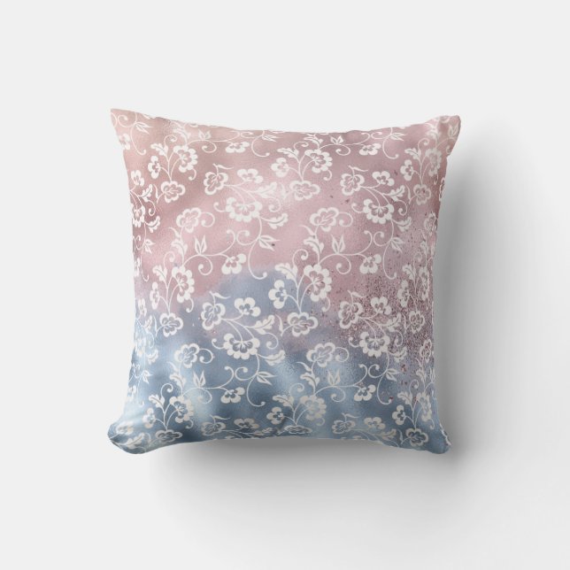 Almofada Shimmer Azul e Blush (Frente)