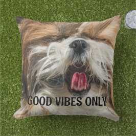 Almofada Shiz tzu lingua engraçada vibe texto personalizado