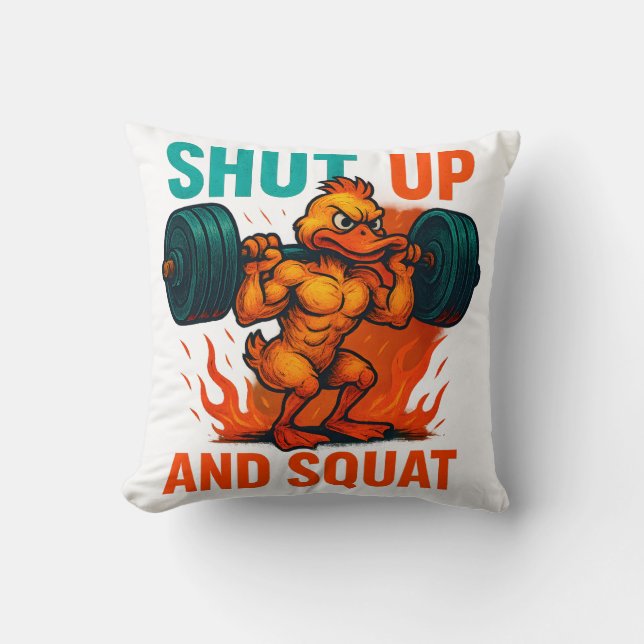 Almofada Shut Up And Squat (Frente)