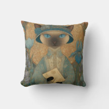 Siamkatze im Jugendstil – Elegantes Katzenkunstwer