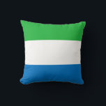 Almofada Sierra Leone Flag<br><div class="desc">Patriotic flag of Sierra Leone.</div>