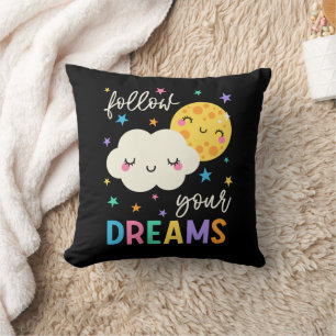 Almofada Siga seus sonhos Nuvem e Lua