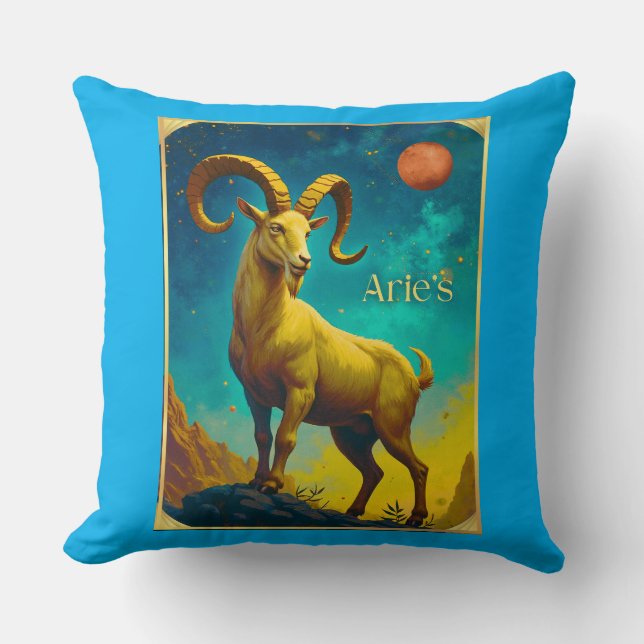 Almofada Signo Zodiacal de Áries o Carneiro (Frente)