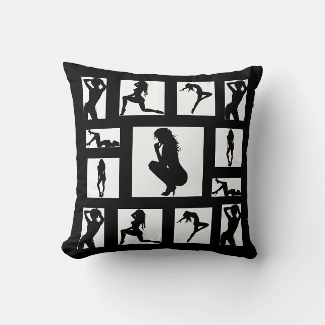 Almofada Silhouette de Sexy Woman (Frente)