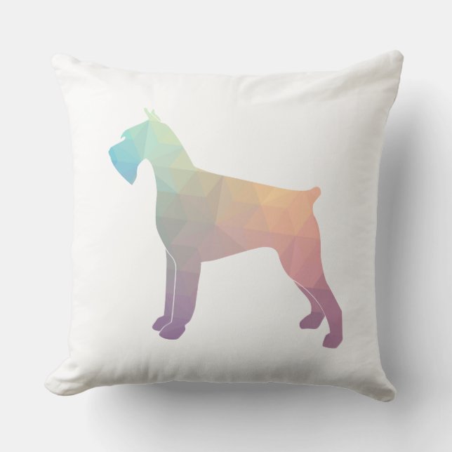 Almofada Silhouette Geométrico Giant Schnauzer (Frente)