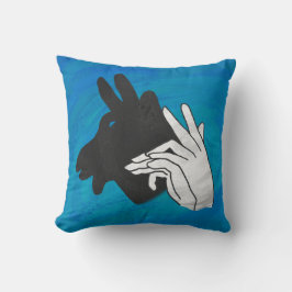 Almofada Silhouette Mão Billy Goat Blue