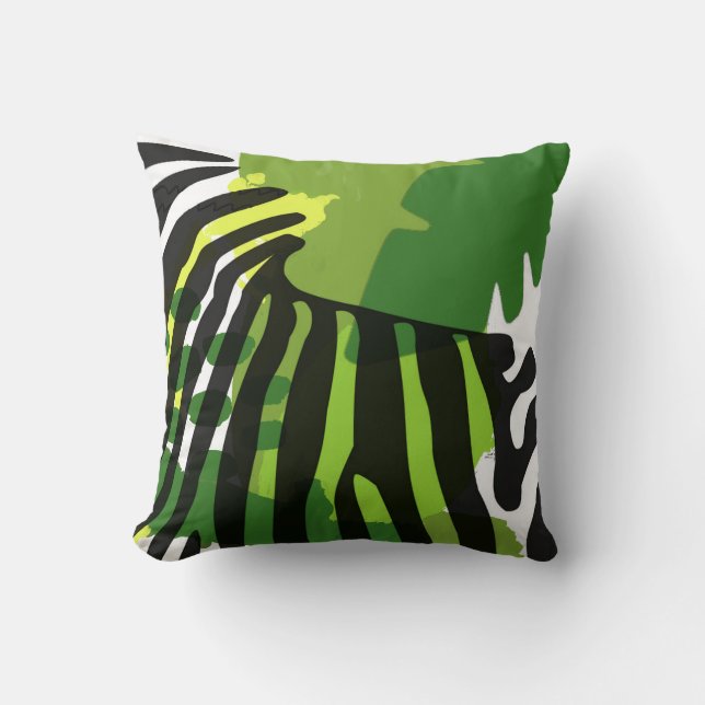 Almofada Silhueta africana da zebra (Frente)