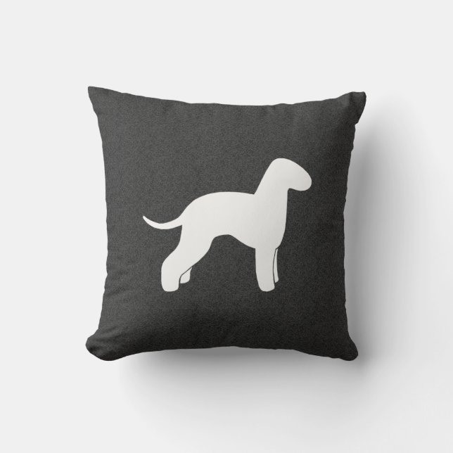 Almofada Silhueta Bedlington Terrier (Frente)