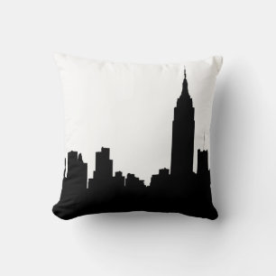 Almofada Silhueta da skyline de NYC, estado Bldg #1 do