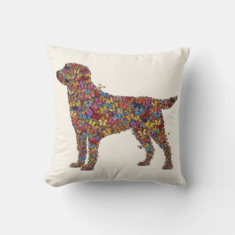 Almofada Silhueta de Borboleta do Labrador Retriever | Dog 