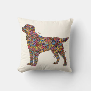 Almofada Silhueta de Borboleta do Labrador Retriever   Dog 