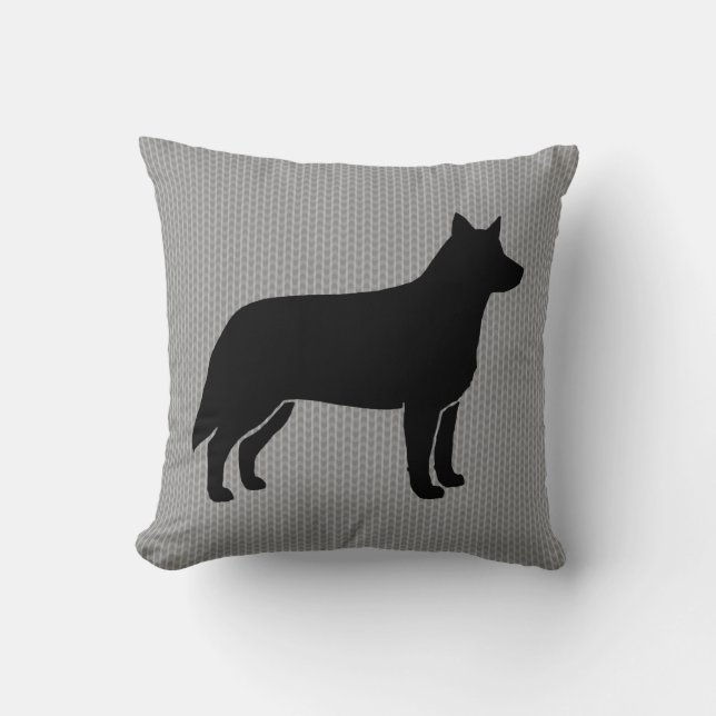 Almofada Silhueta de Cães de Bovinos Australianos (Frente)