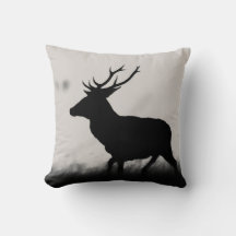 Silhueta de Veado Vermelho Preto e Branco