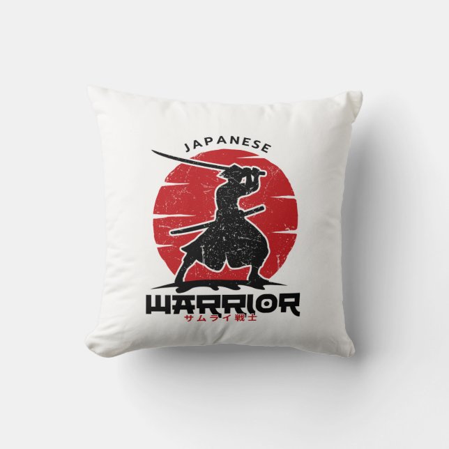 Almofada Silhueta Samurai Japonês (Frente)