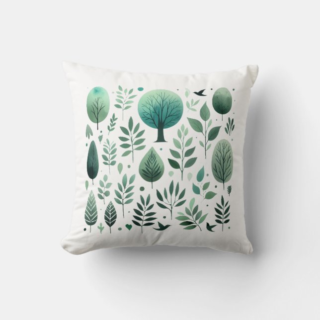 Almofada Silhuetas da Natureza: Dia (Frente)