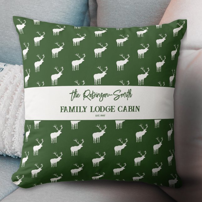 Almofada Silhuette de Elk Branco Russo Personalizado (Criador carregado)