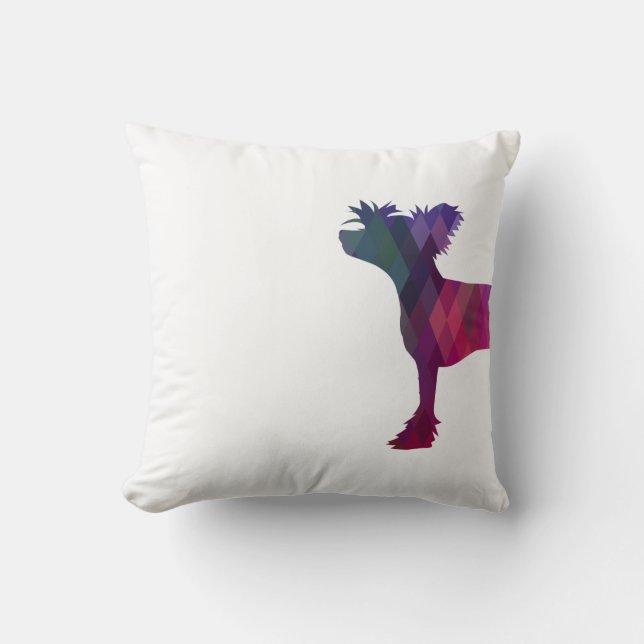 Almofada Silhuette Geométrico Chinês Crested (Frente)