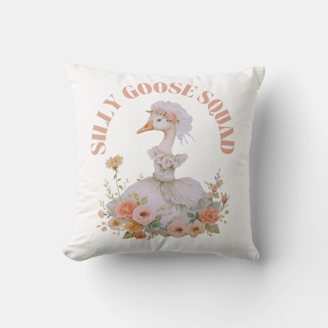 Almofada Silly Goose Squad Bachelorette Funny Bridal (Frente)