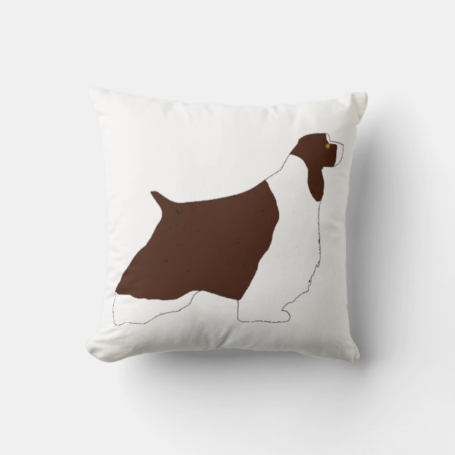 Almofada Silo do tan do branco do Spaniel de Springer (Frente)
