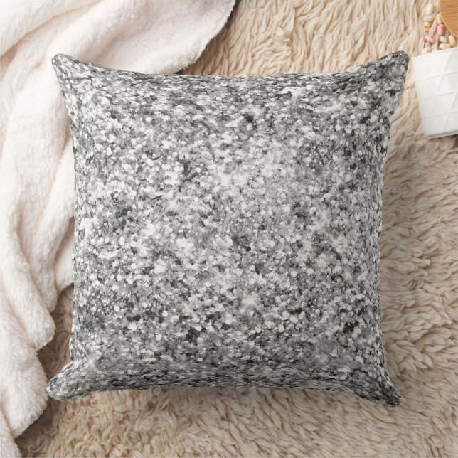Almofada Silver Glitter Sparkle (Cobertor)