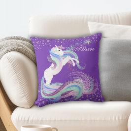 Almofada Silver Stars Sparkle Unicorn
