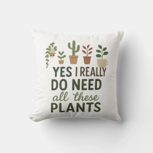 Almofada Sim, Eu Preciso De Todas Estas Plantas Presente Di