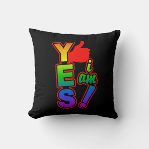 Almofada Sim, eu sou travesseiro decorativo personalizado