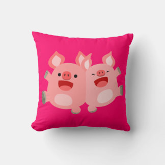 Almofada SIM! Travesseiro decorativo de Porcos de Cartoon B