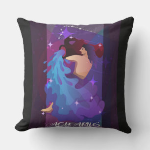 Almofada Símbolo Aquarius Travesseiro decorativo