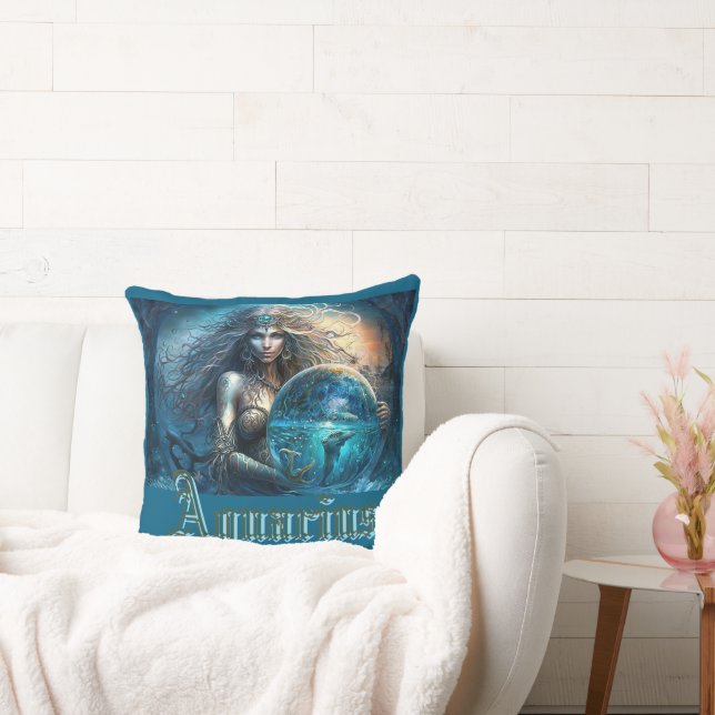 Almofada Símbolo Aquarius Zodiac (Sofá)