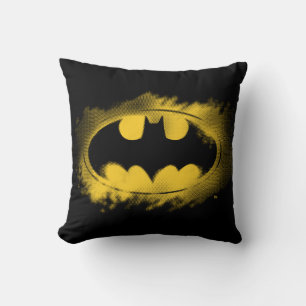 Almofada Símbolo Batman Logotipo preto e amarelo