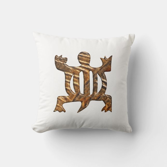 Almofada Símbolo de Adinkra do africano da adaptação (Frente)