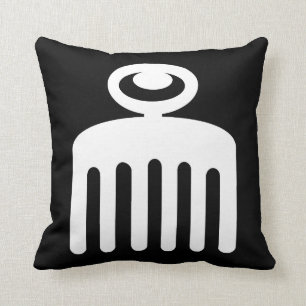 Almofada Símbolo de Duafe Adinkra para a beleza feminino