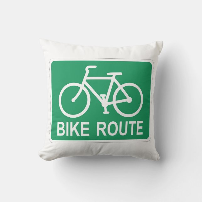 Almofada Símbolo de Rota de Bike Clássico (Frente)