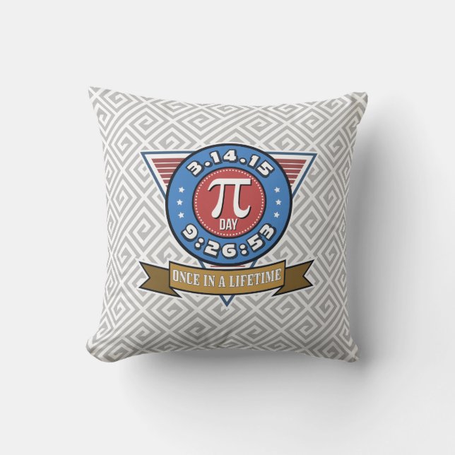 Almofada Símbolo do dia do Pi para o travesseiro dos nerd (Frente)