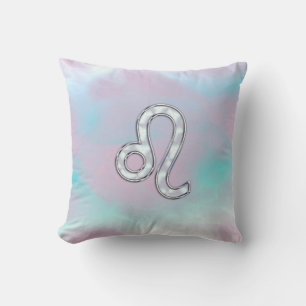 Almofada Símbolo Leo Zodiac no Impressão do Estilo Pastel