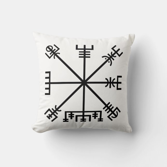 Almofada Símbolo Viking Vegvisir (Frente)