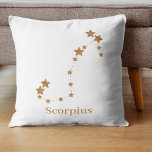 Almofada Símbolo Zodiac Moderno Escorpião Dourado | Água El<br><div class="desc">Símbolo Zodiac Moderno Escorpião Dourado | Água Elementar</div>