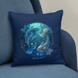 Almofada Símbolo Zodiac Peixes de Fantasia Celestial