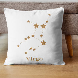 Almofada Símbolo Zodiano Moderno Dourado Virgo | Elemento T
