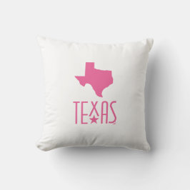 Almofada Símbolos do Texas, estado do Texas, rosa