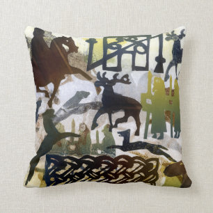 Almofada Símbolos e laço Pictish