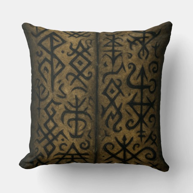 Almofada Símbolos Místicos e Travesseiros decorativos ocult (Frente)
