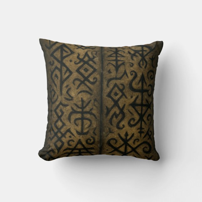 Almofada Símbolos Místicos e Travesseiros decorativos ocult (Frente)