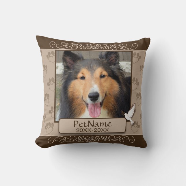 Almofada Simpatia feita sob encomenda do animal de (Frente)