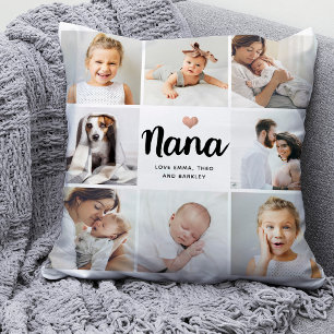 Almofada Simple and Chic Photo Collage and Heart for Nana