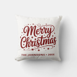 Almofada Simple Elegant Merry Christmas Script