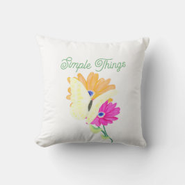 Almofada 'Simple Things' Flowers and Butterflies