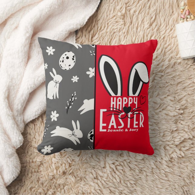 Almofada simples coelhinho de páscoa simples e fofo costume (Cobertor)